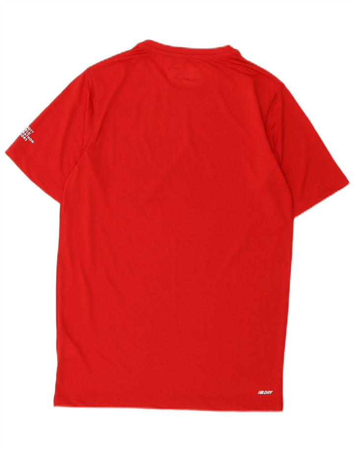 New Balance T-Shirt Graphique Homme Top XS Rouge Polyester