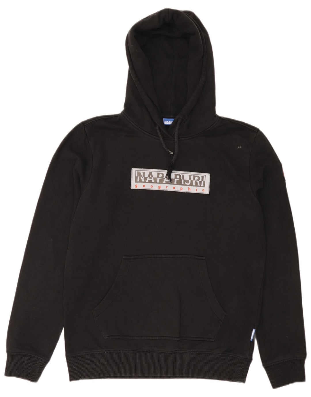 NAPAPIJRI Pull à capuche graphique géographique pour homme, petit, en coton noir