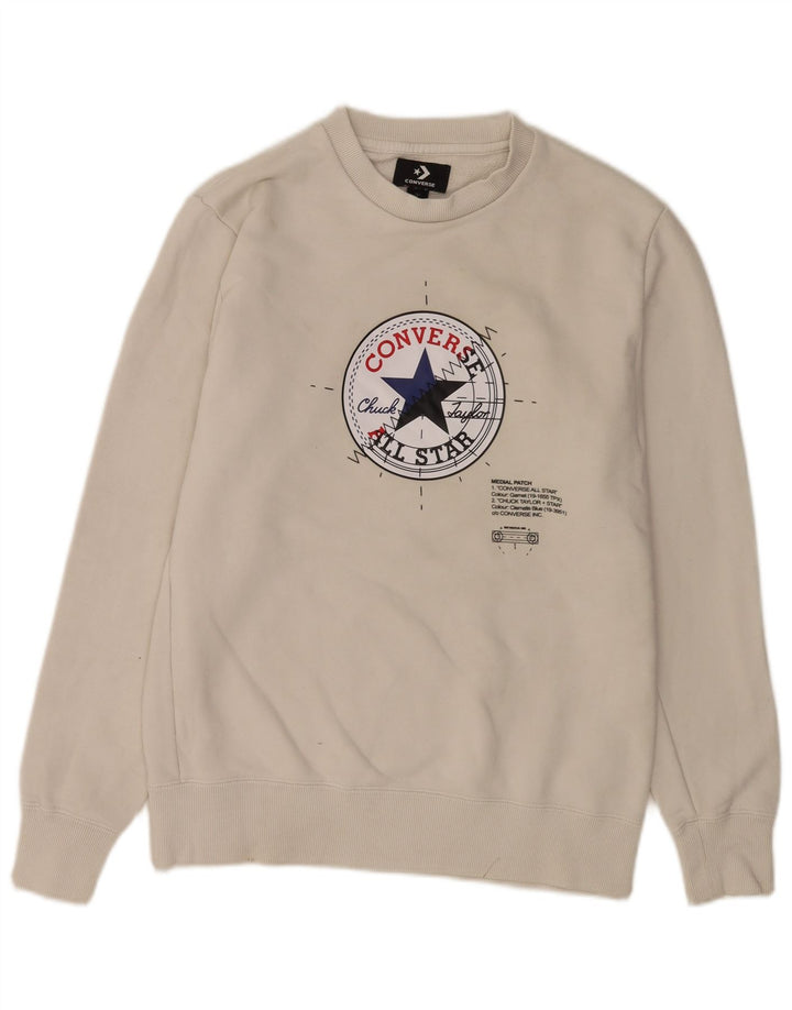 Converse Pull Chuck Taylor Graphic Sweatshirt Homme Beige Moyen Coton