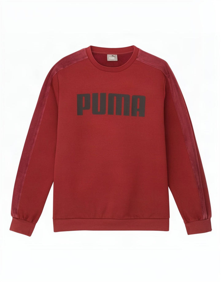 Puma Sweat-shirt graphique homme en coton bordeaux moyen