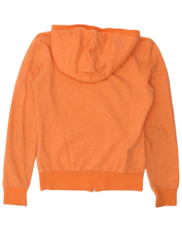 Adidas Pull à capuche zippé pour femme UK 8 Petit coton orange
