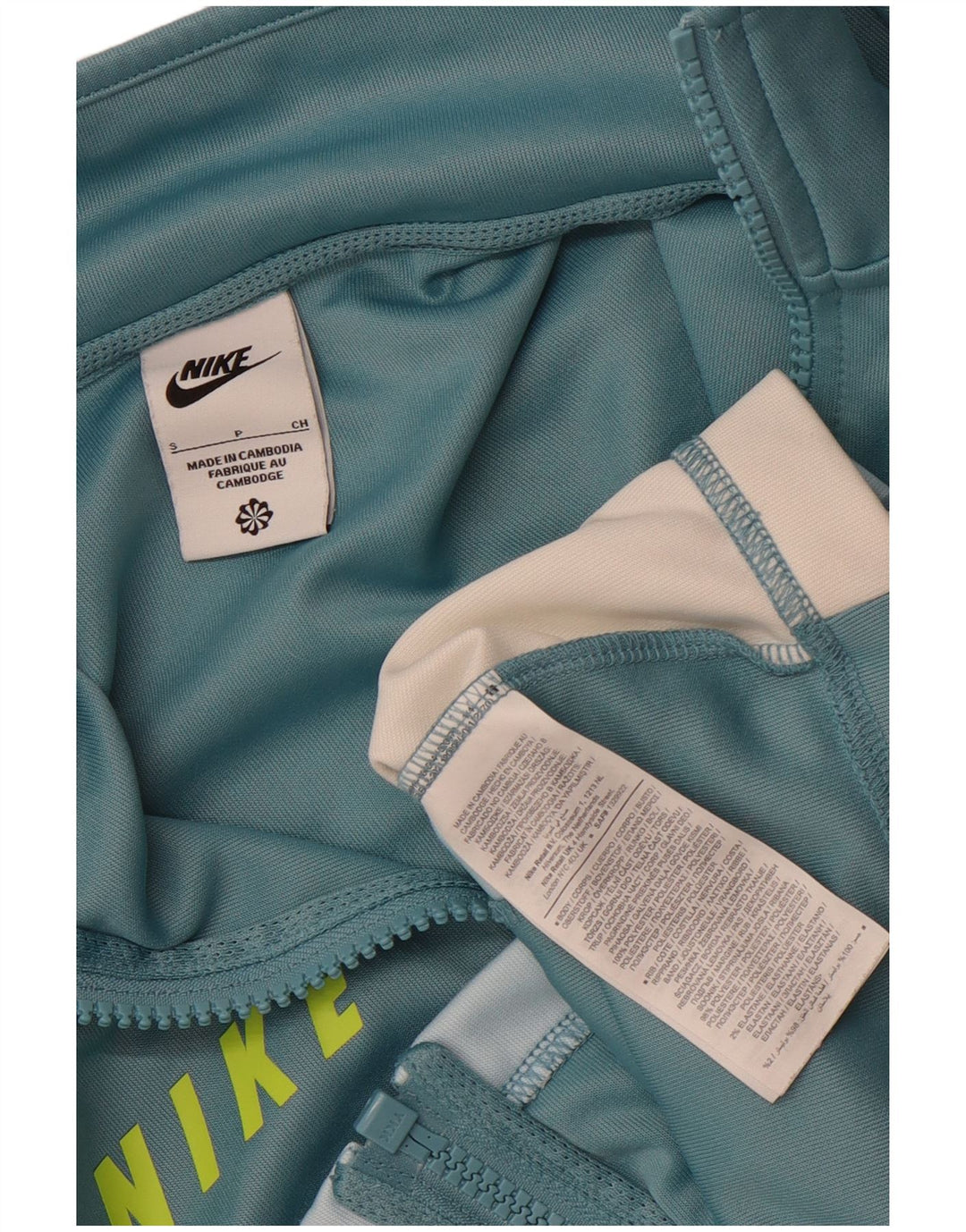 Nike Veste de survêtement graphique surdimensionnée pour femme UK 10 Petit Bleu