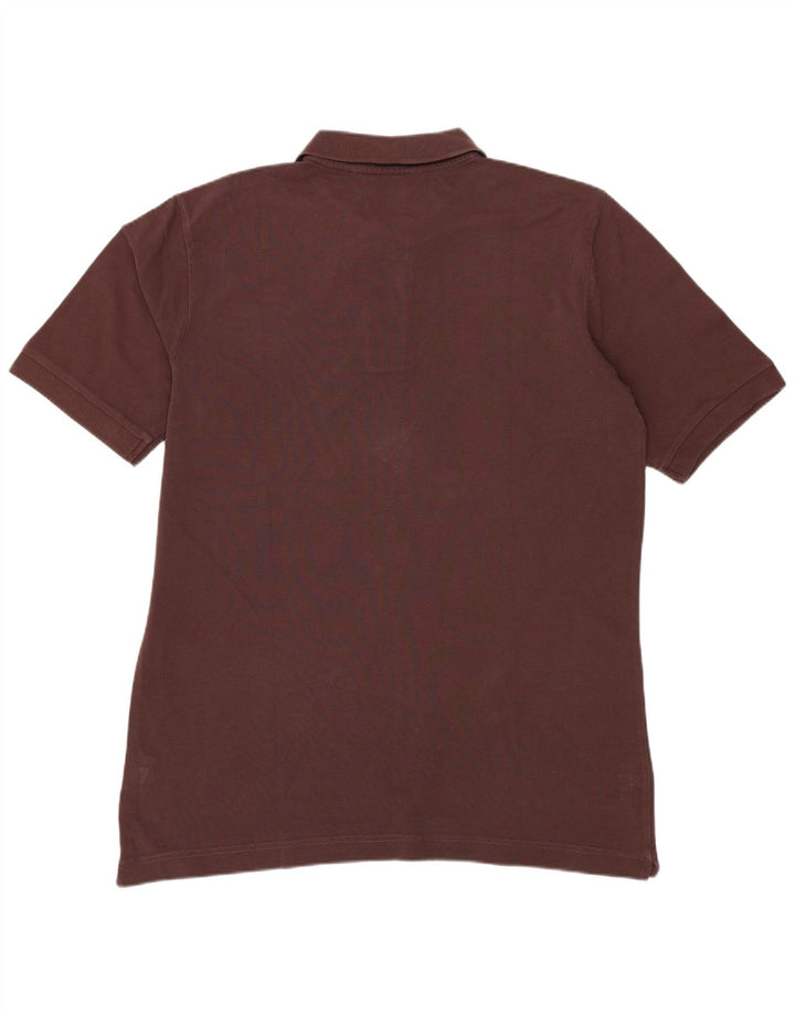KAPPA Polo Homme Marron Moyen Coton