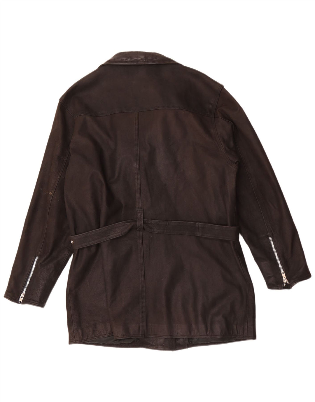Veste en cuir femme vintage UK 20 2XL Marron