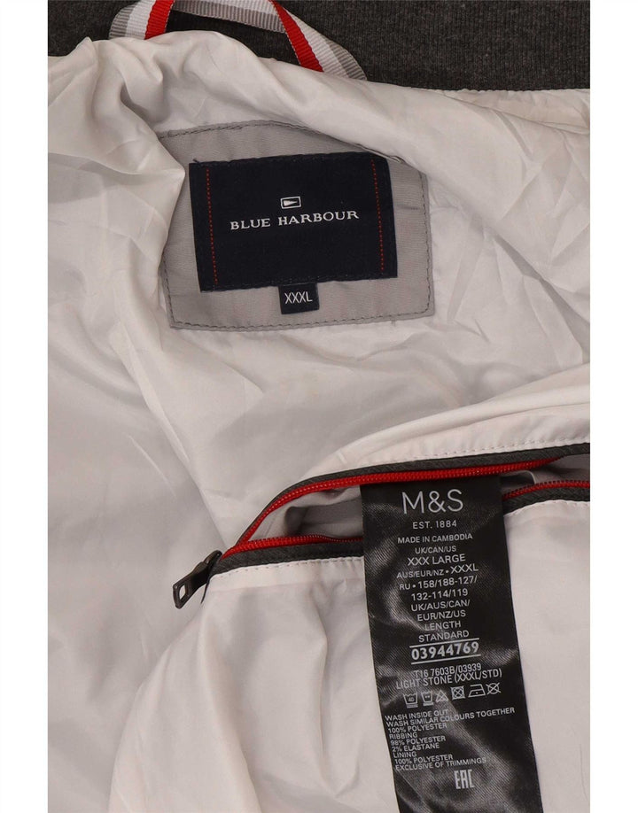 Marks & Spencer Blouson aviateur Blue Harbor pour homme 3XL Gris Polyester