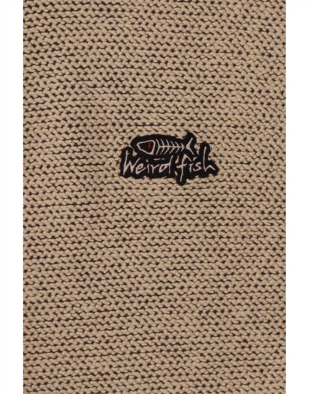 Weird Fish Sweat-shirt col zippé pour homme XL en coton beige