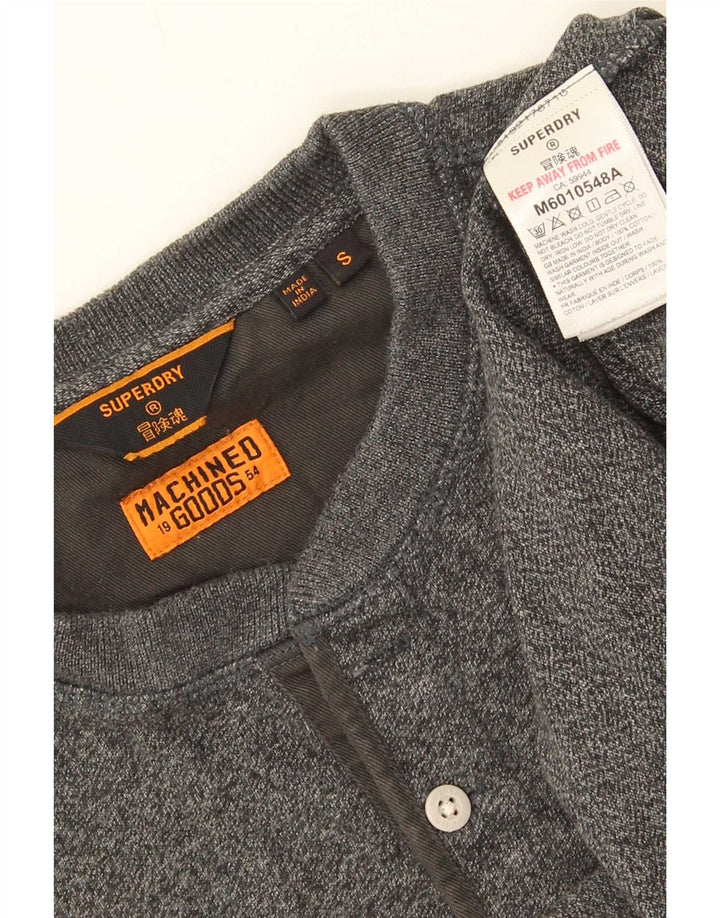Superdry Haut à manches longues pour homme en coton gris petit