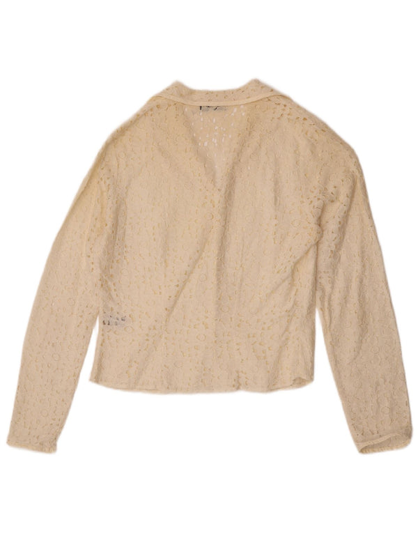 Enara Camice Chemisier pour femme UK 14 Medium Off White Viscose
