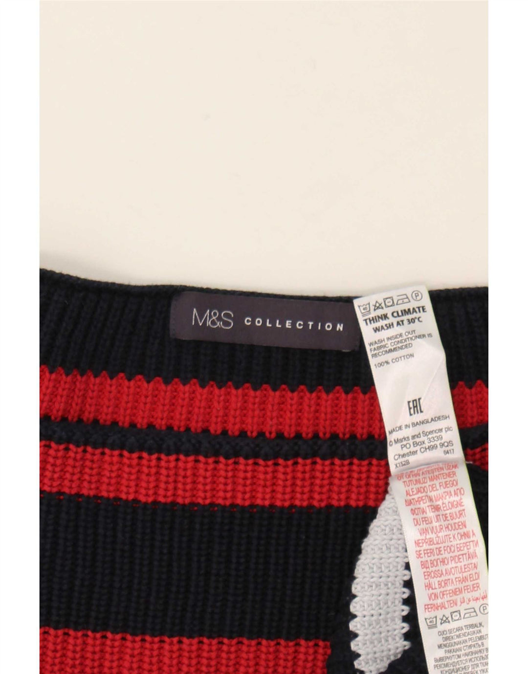 Marks & Spencer Pull col bateau pour femme UK 14 Medium Multicolore