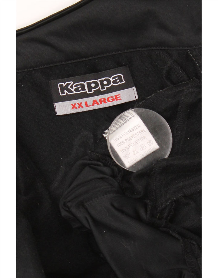 Kappa Veste de survêtement graphique pour homme 2XL Noir Polyester