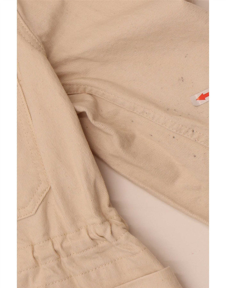 Reiss Veste utilitaire en jean pour femme UK 14 Medium Off White Coton