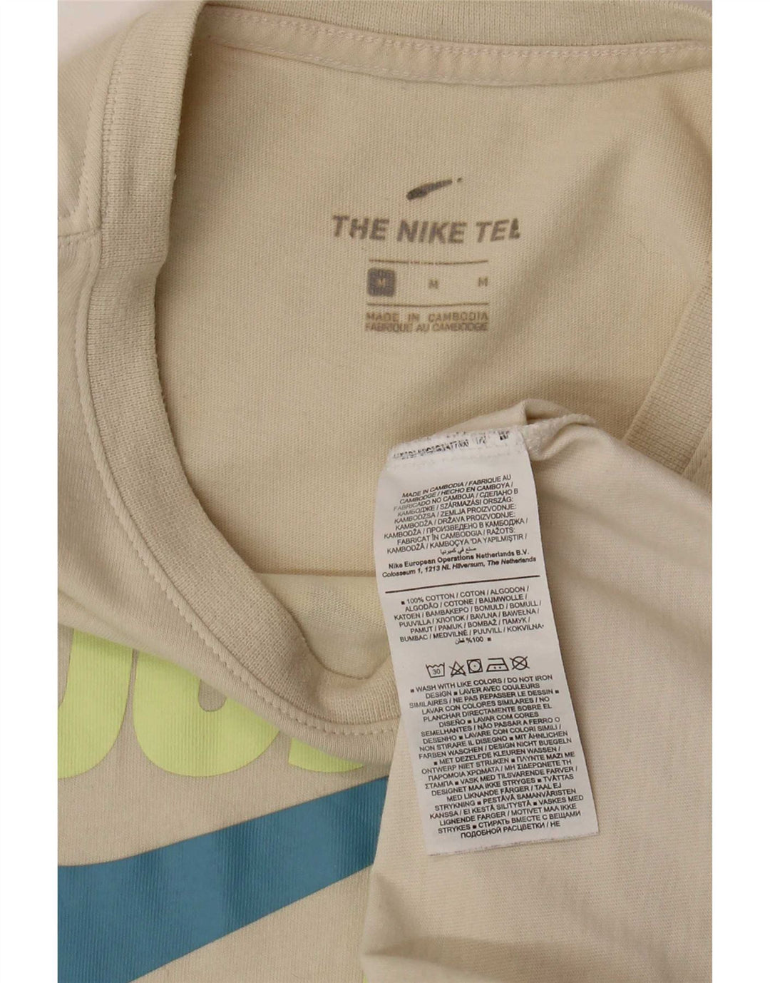 Nike T-shirt graphique pour homme en coton beige moyen