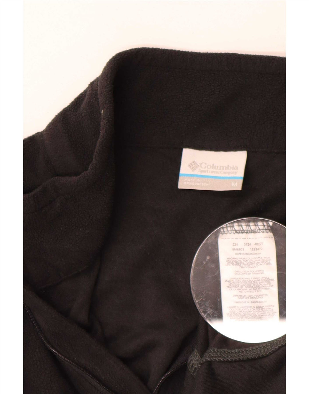 Columbia Pull Polaire à Col Zippé Homme Noir Moyen Polyester