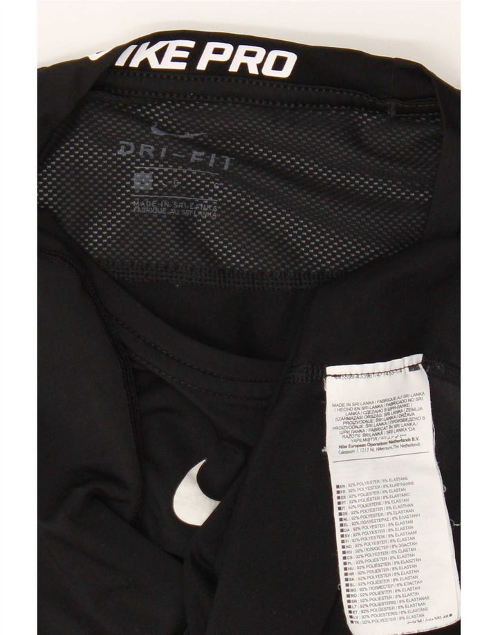 Nike Haut Dri Fit à manches longues pour femme UK 14 Large Noir Polyester
