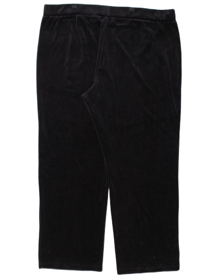 RALPH LAUREN Pantalon de survêtement en velours pour femme UK 22 3XL Coton noir