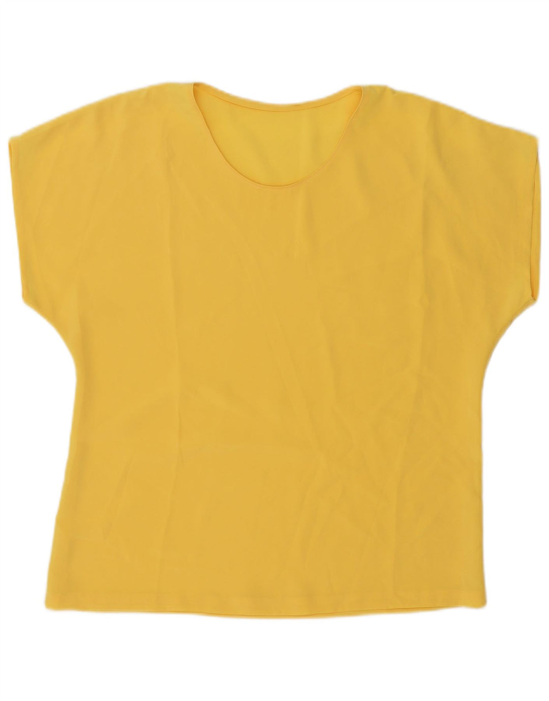 vintage Femme Blouse Top UK 20 2XL Jaune