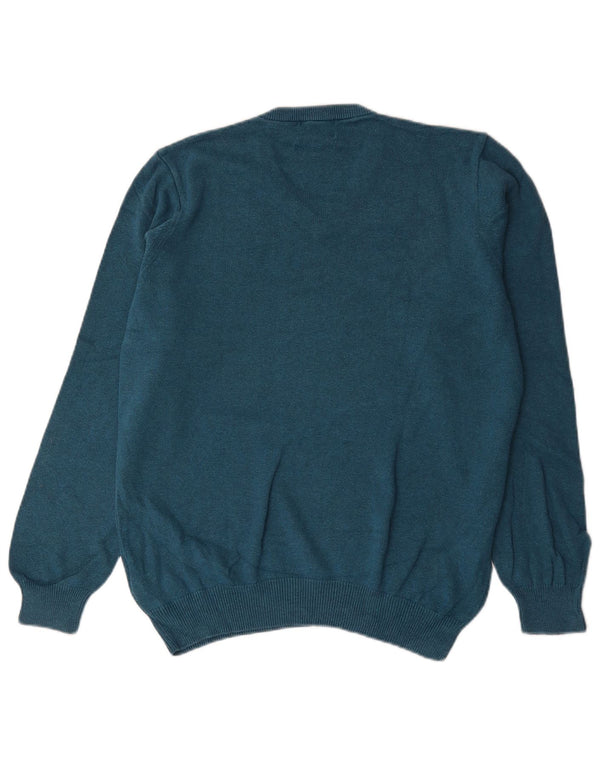 Marks & Spencer Pull col V pour homme en coton bleu Taille L