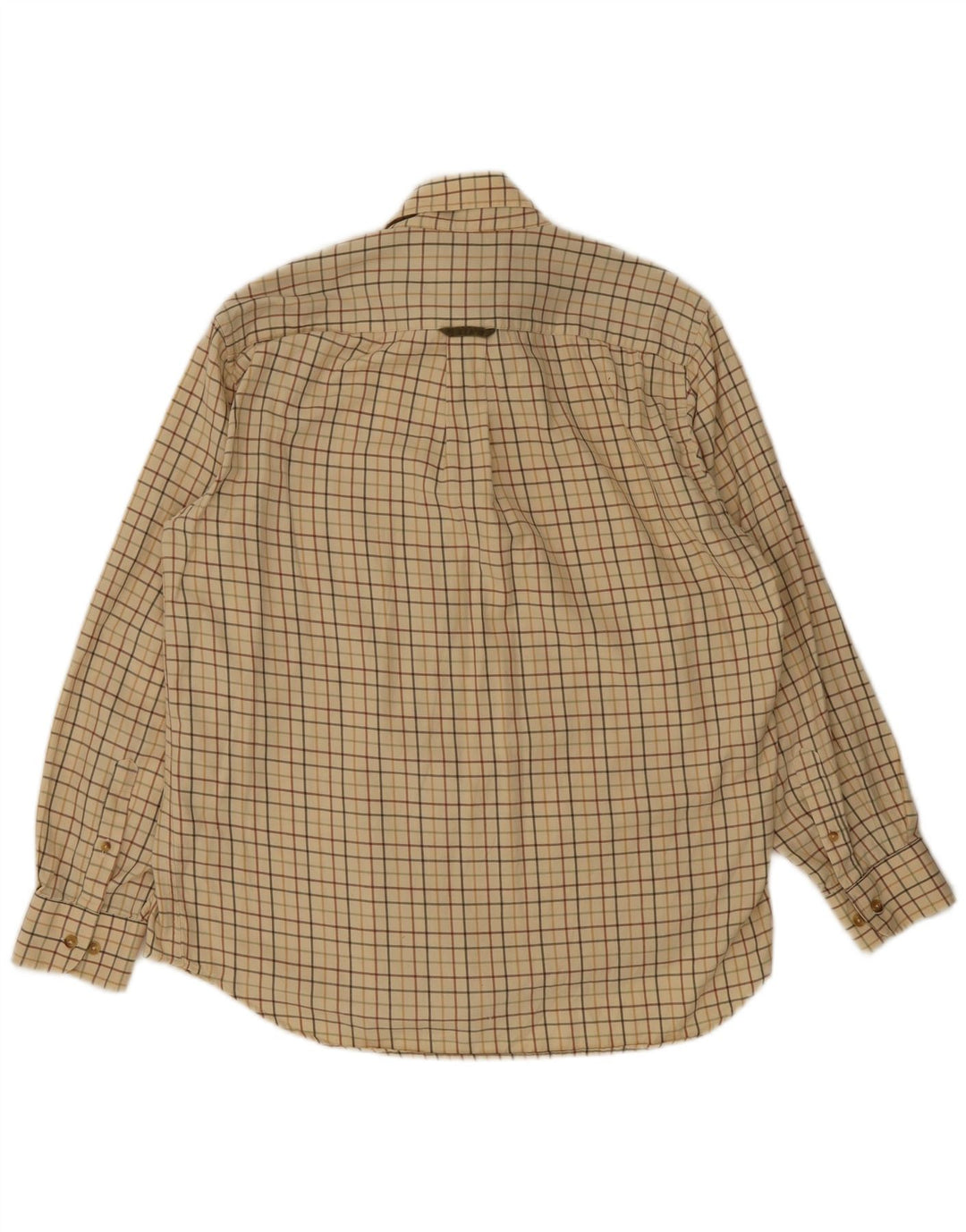 Barbour Chemise en flanelle pour hommes Grand coton à carreaux beige