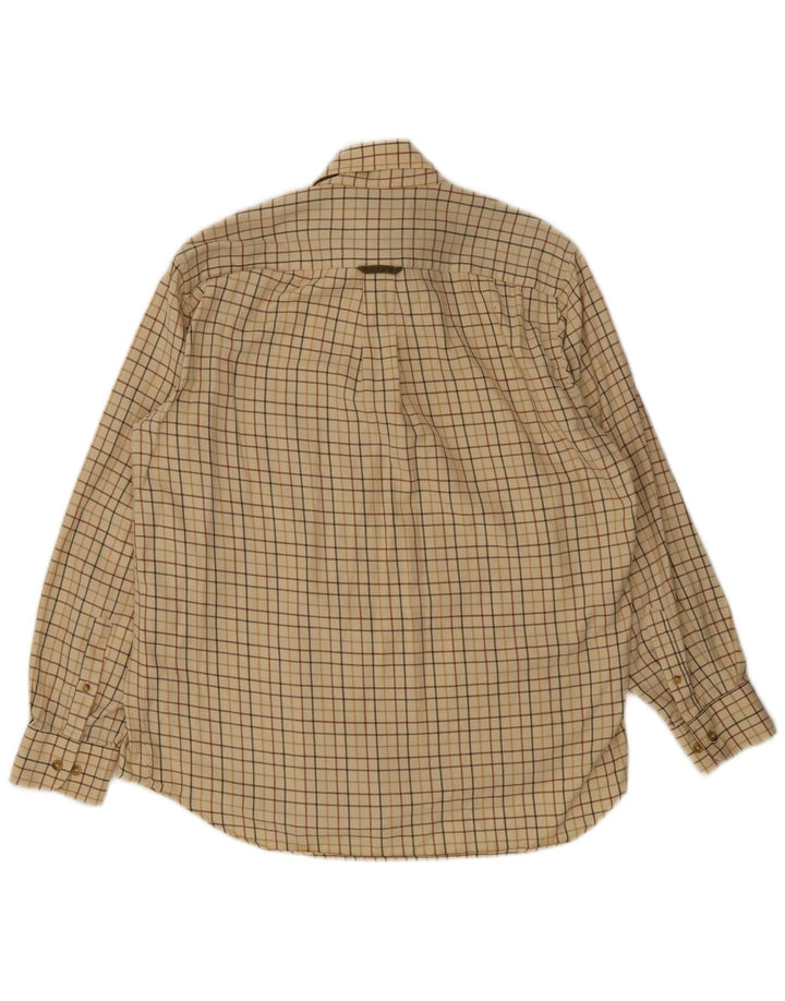 Barbour Chemise en flanelle pour hommes Grand coton à carreaux beige