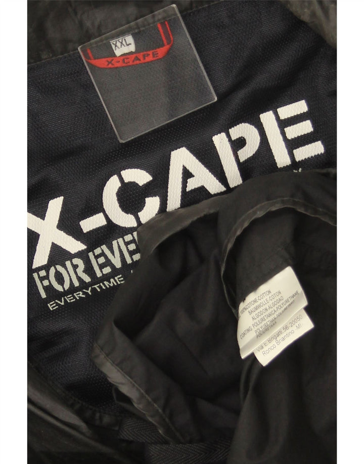 X-CAPE Veste utilitaire pour hommes UK 44 2XL Coton noir