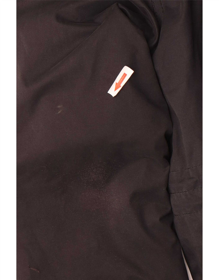 Superdry Veste Parka À Capuche Femme UK 14 Large Noir Polyester