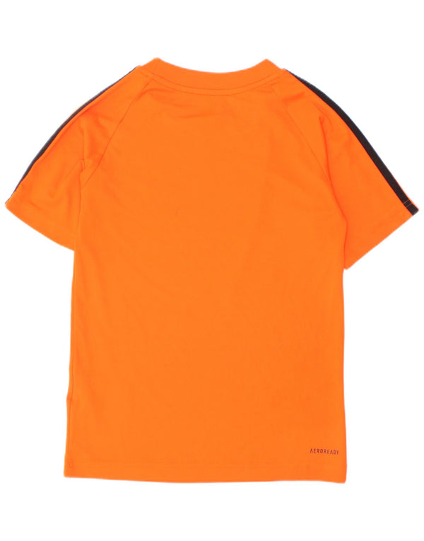 Adidas Garçon Aeroready T-Shirt Top 7-8 ans Orange Polyester