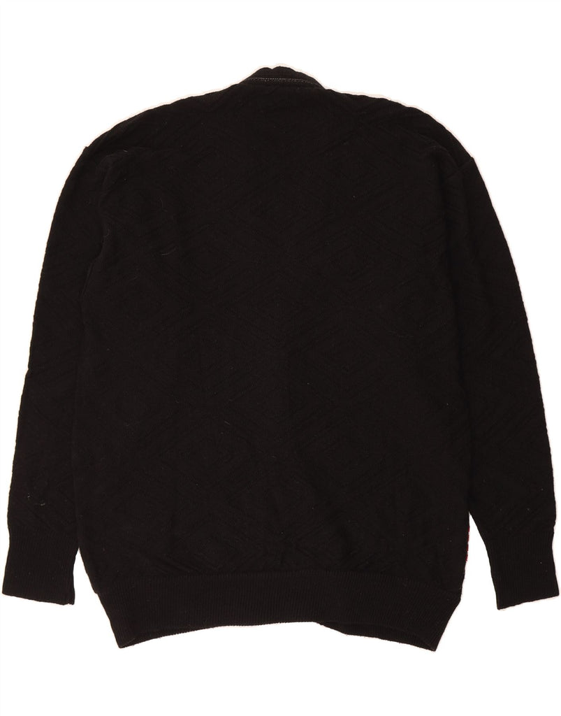 CARLO COLUCCI Mens Cardigan Sweater XL Black Argyle/Diamond Vintage Carlo Colucci and Second-Hand Carlo Colucci from Messina Hembry 