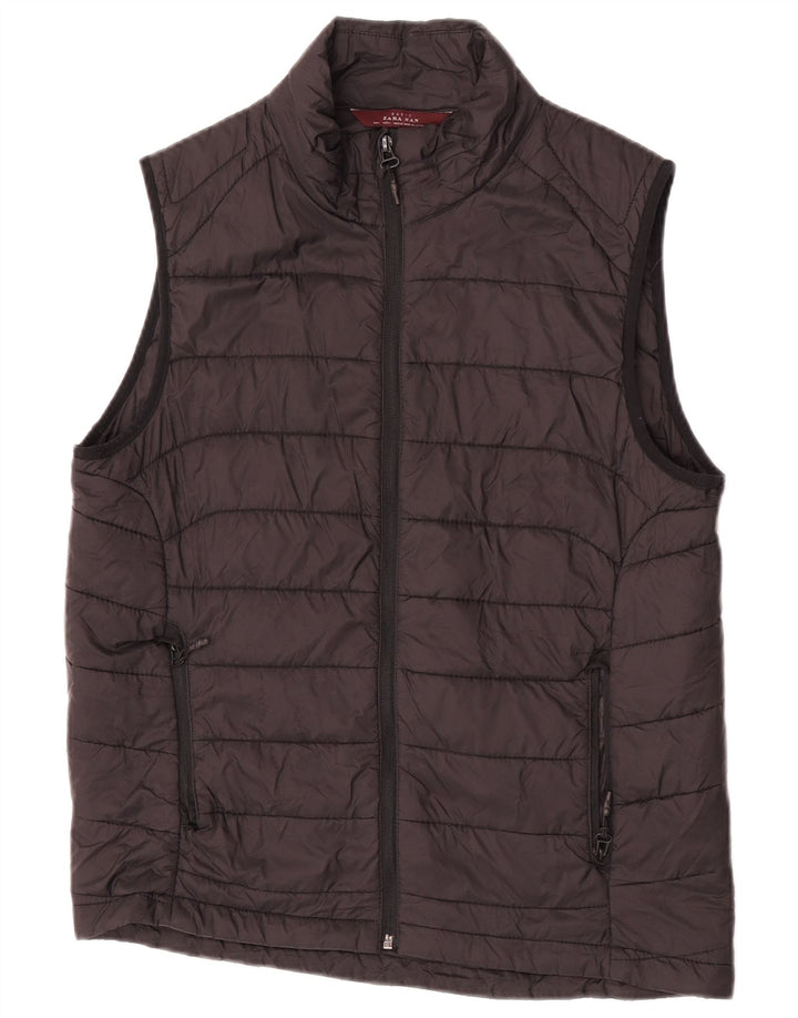 Zara Gilet rembourré pour homme UK 40 Large Noir