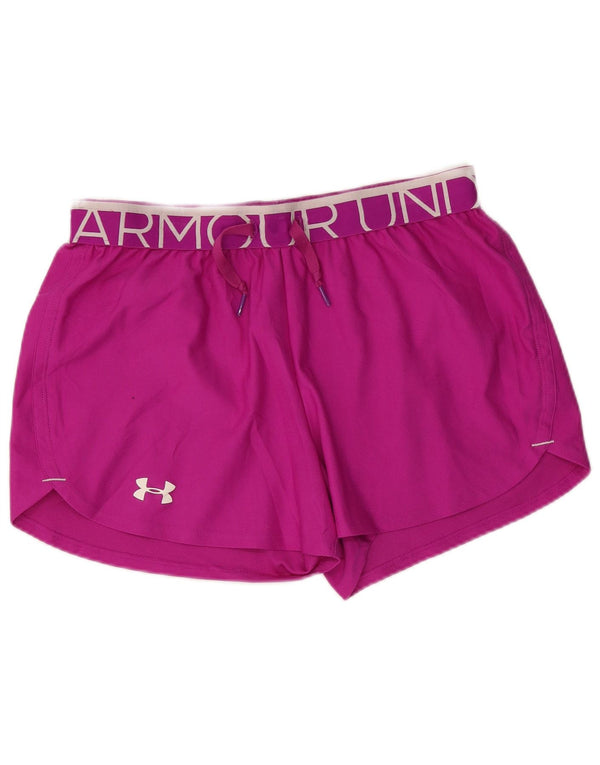 Under Armour Short de sport Heat Gear Graphic pour femme UK 10 Petit Rose