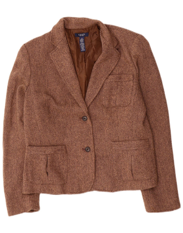 Chaps Veste blazer à 2 boutons pour femme US 16 2XL Marron Viscose