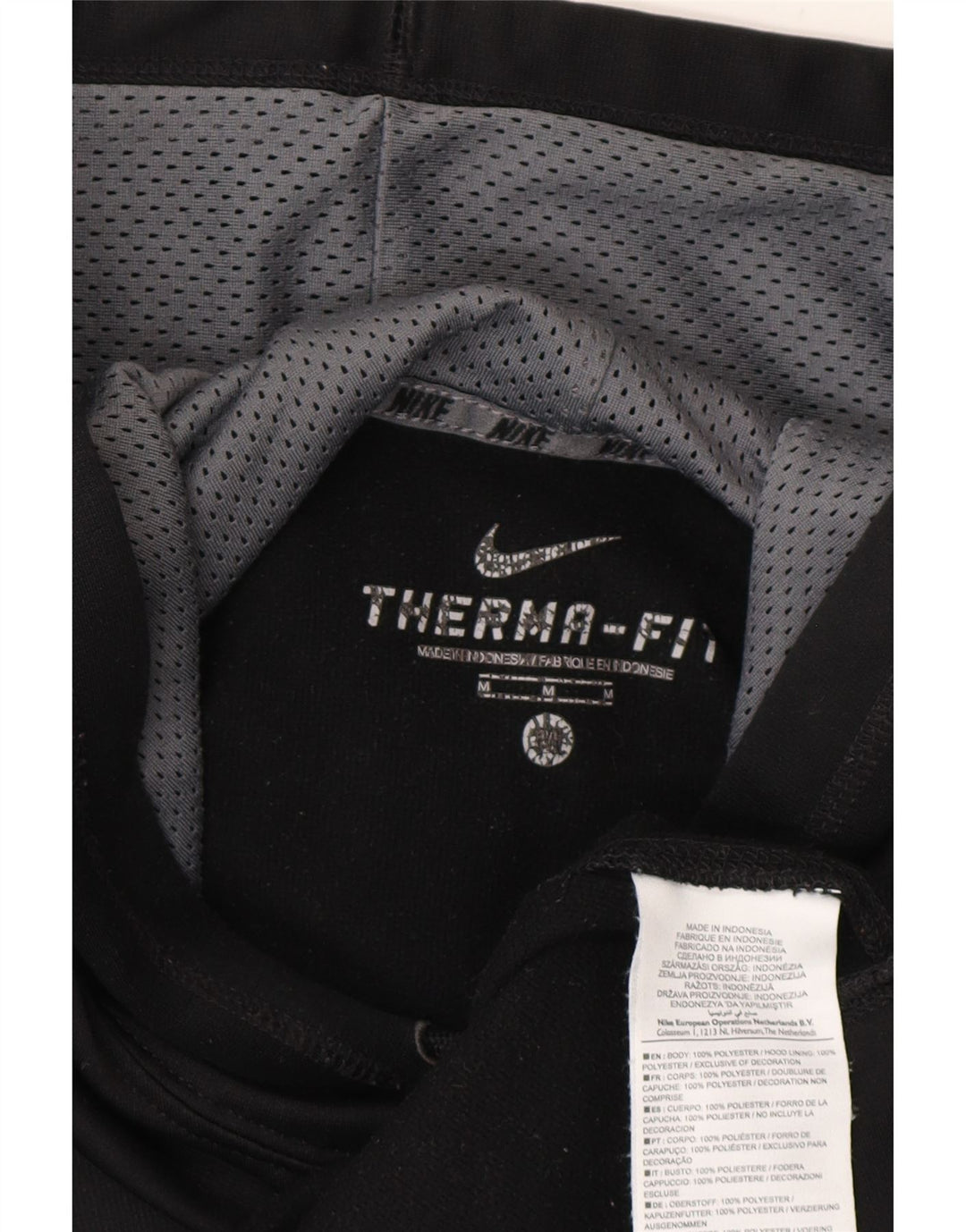 Nike Pull à capuche Therma-Fit pour homme Noir moyen Polyester