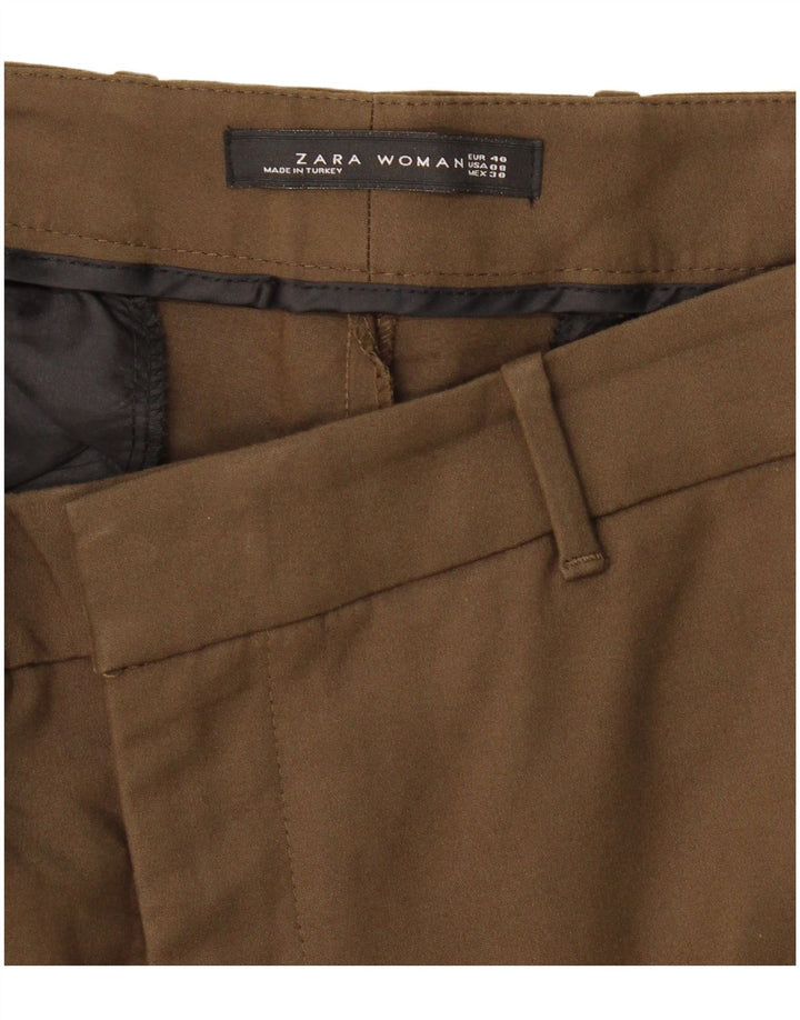 Pantalon Chino Slim Femme Zara EU 40 Medium W30 L28 Kaki