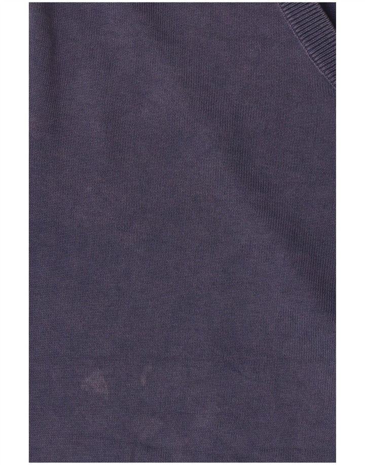 Sun68 Pull col V pour homme en coton bleu Taille L