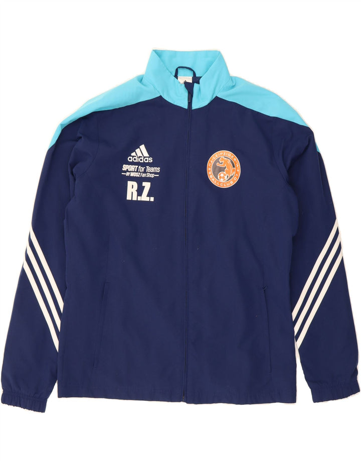 ADIDAS Mens LB Leipzig Tracksuit Top Jacket Large Navy Blue Colourblock Vintage Adidas and Second-Hand Adidas from Messina Hembry 