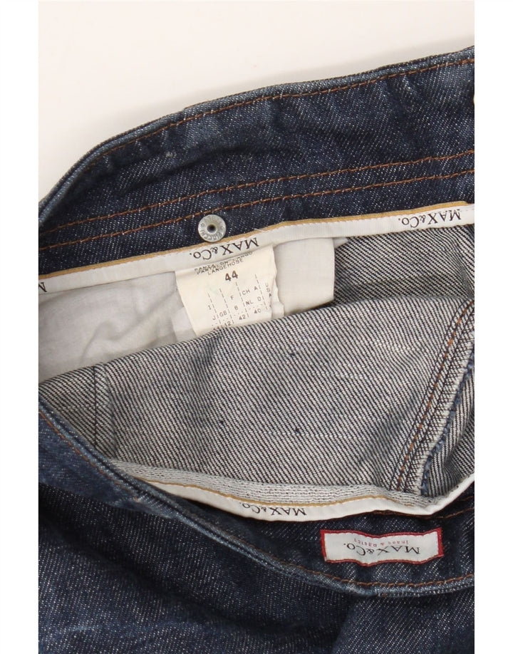 Max & Co. Jean droit pour femme UK 12 Medium W30 L28 Bleu Coton