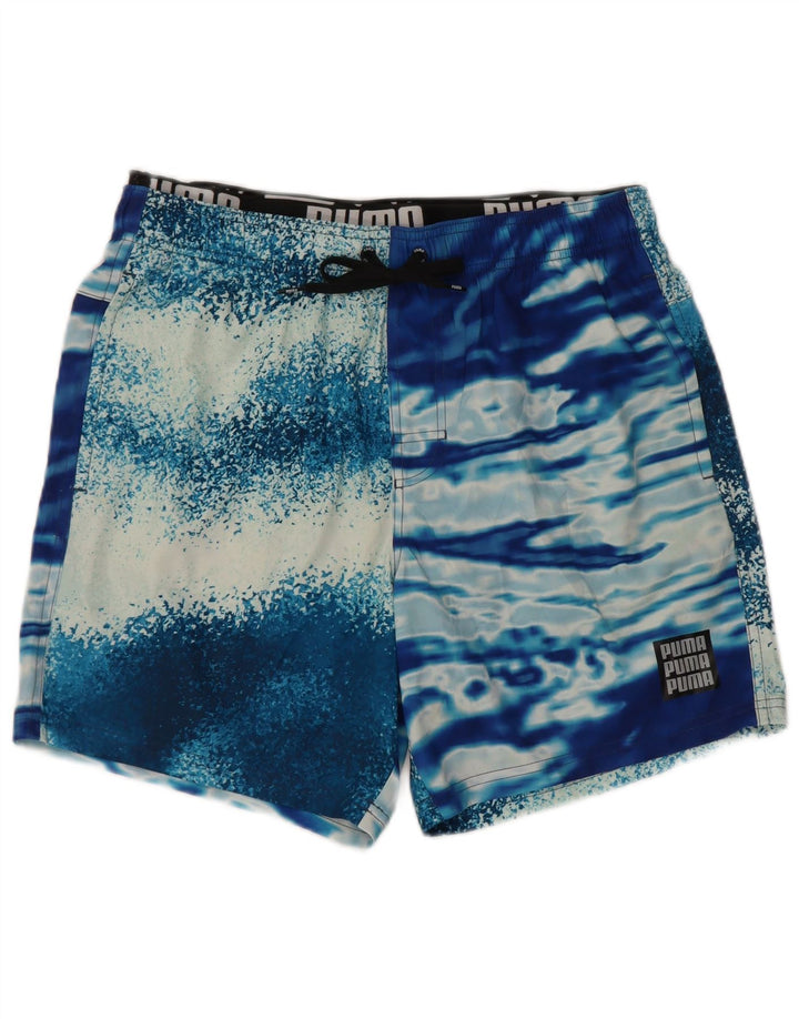 Puma Short de Bain Homme Bleu Moyen Tie Dye Polyester
