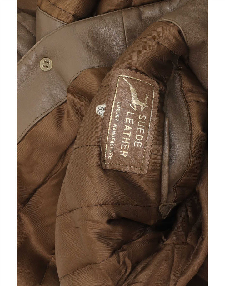 veste en cuir militaire vintage pour hommes IT 52 XL Marron