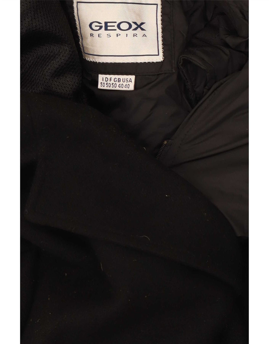 Geox Respira Manteau matelassé IT 50 pour homme en laine noire Taille L
