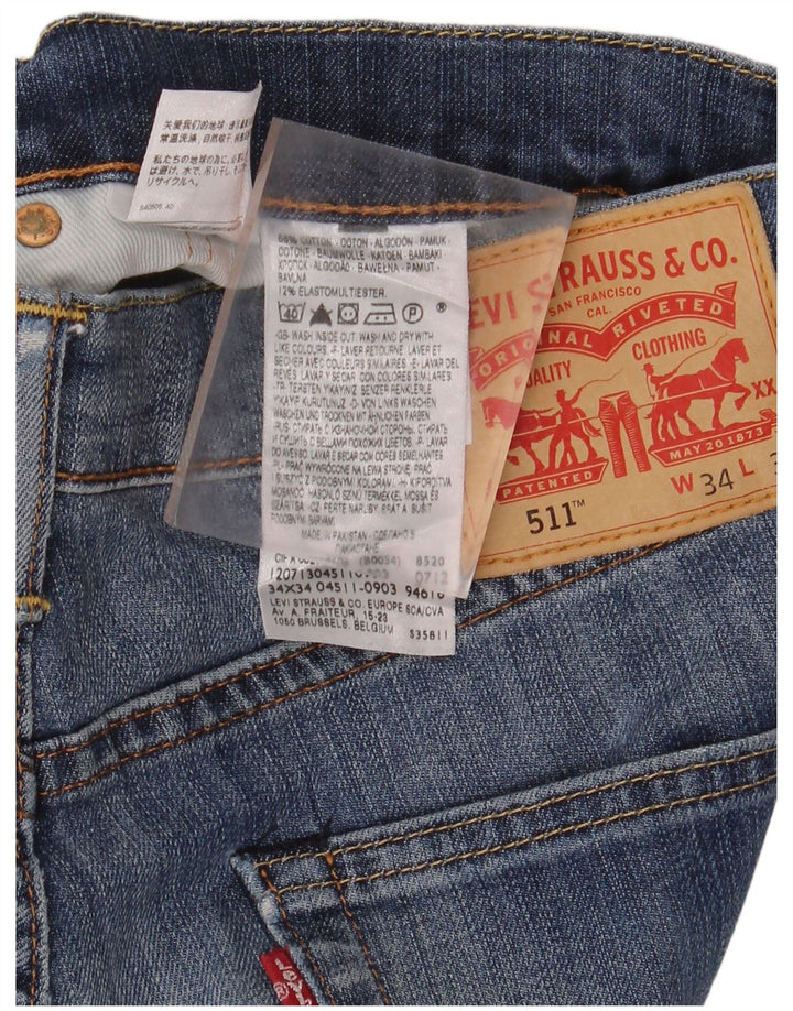LEVI'S Jean Slim 511 Homme W34 L34 Bleu Coton