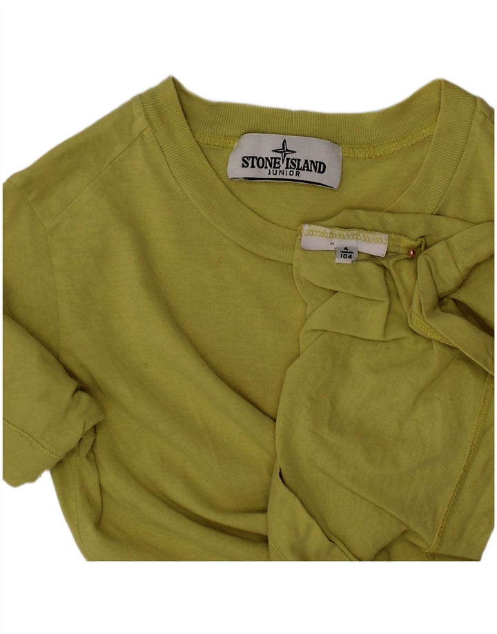STONE ISLAND T-Shirt Garçon 3-4 Ans Vert