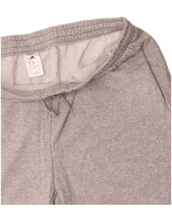 Adidas Short de sport graphique pour homme 2XL en coton moucheté gris