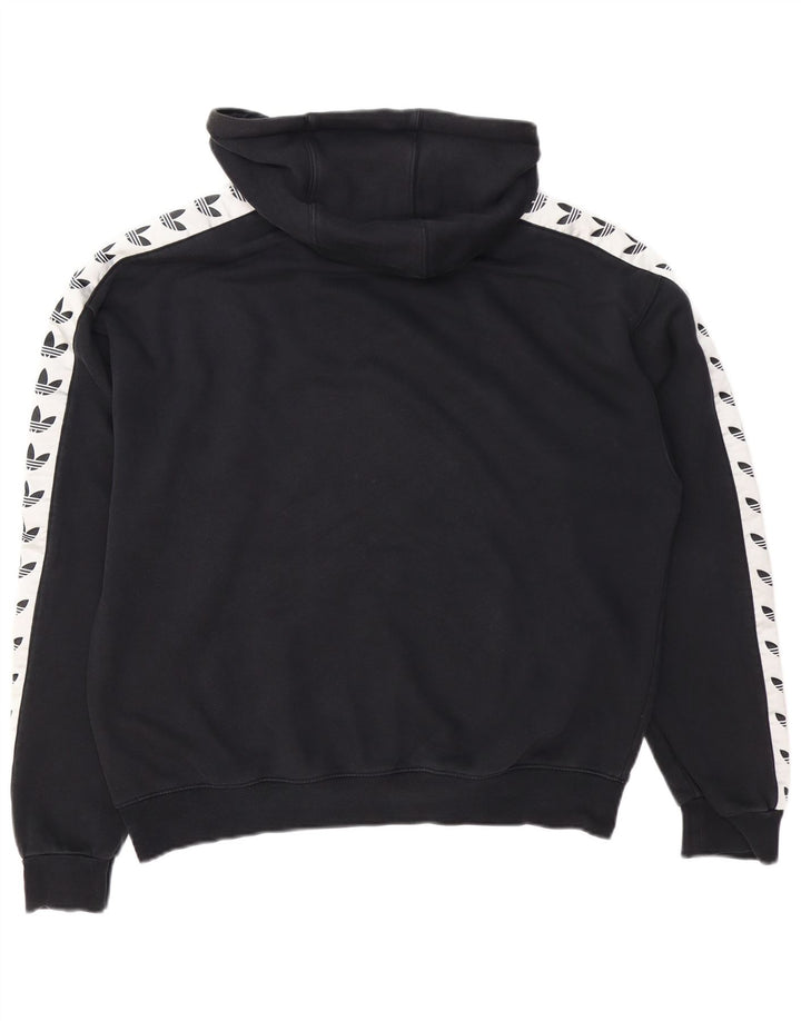 ADIDAS Pull à capuche graphique pour homme en coton color block noir moyen