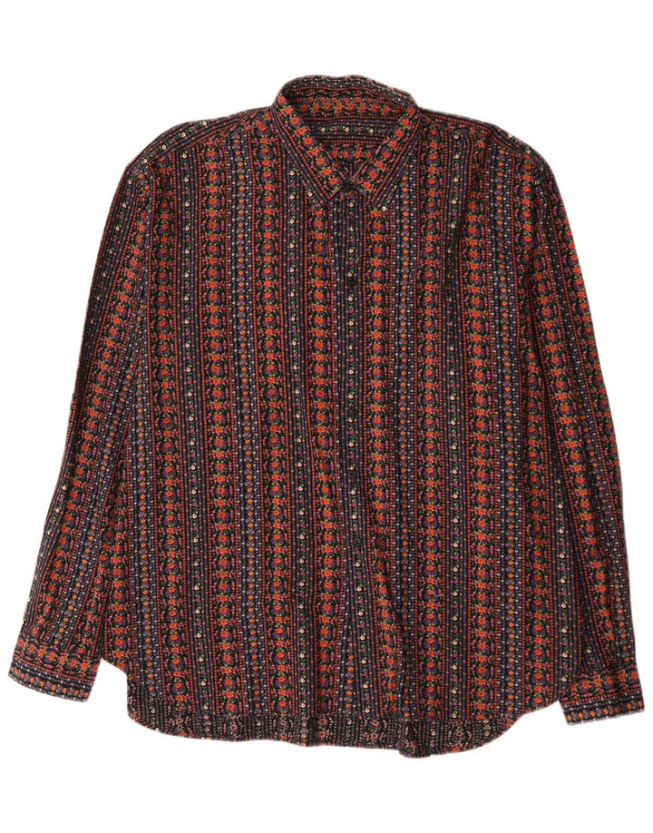 Chemise Homme Vintage XL Géométrique Multicolore