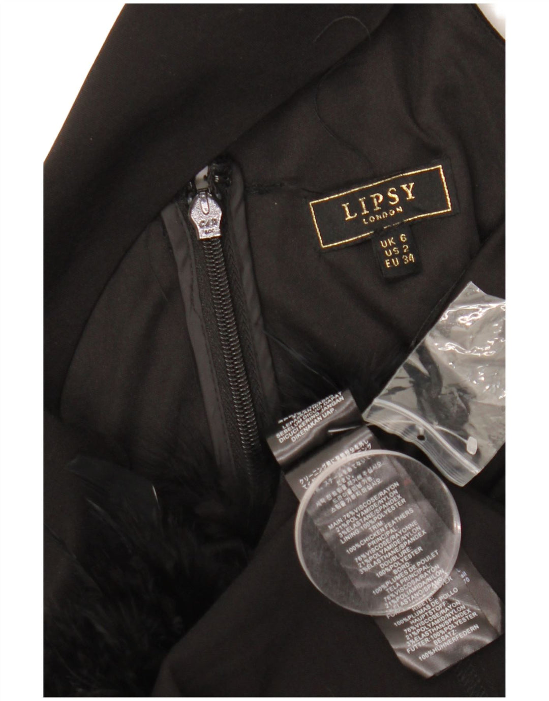 Lipsy Femme Robe Halter UK 6 XS Noir Viscose