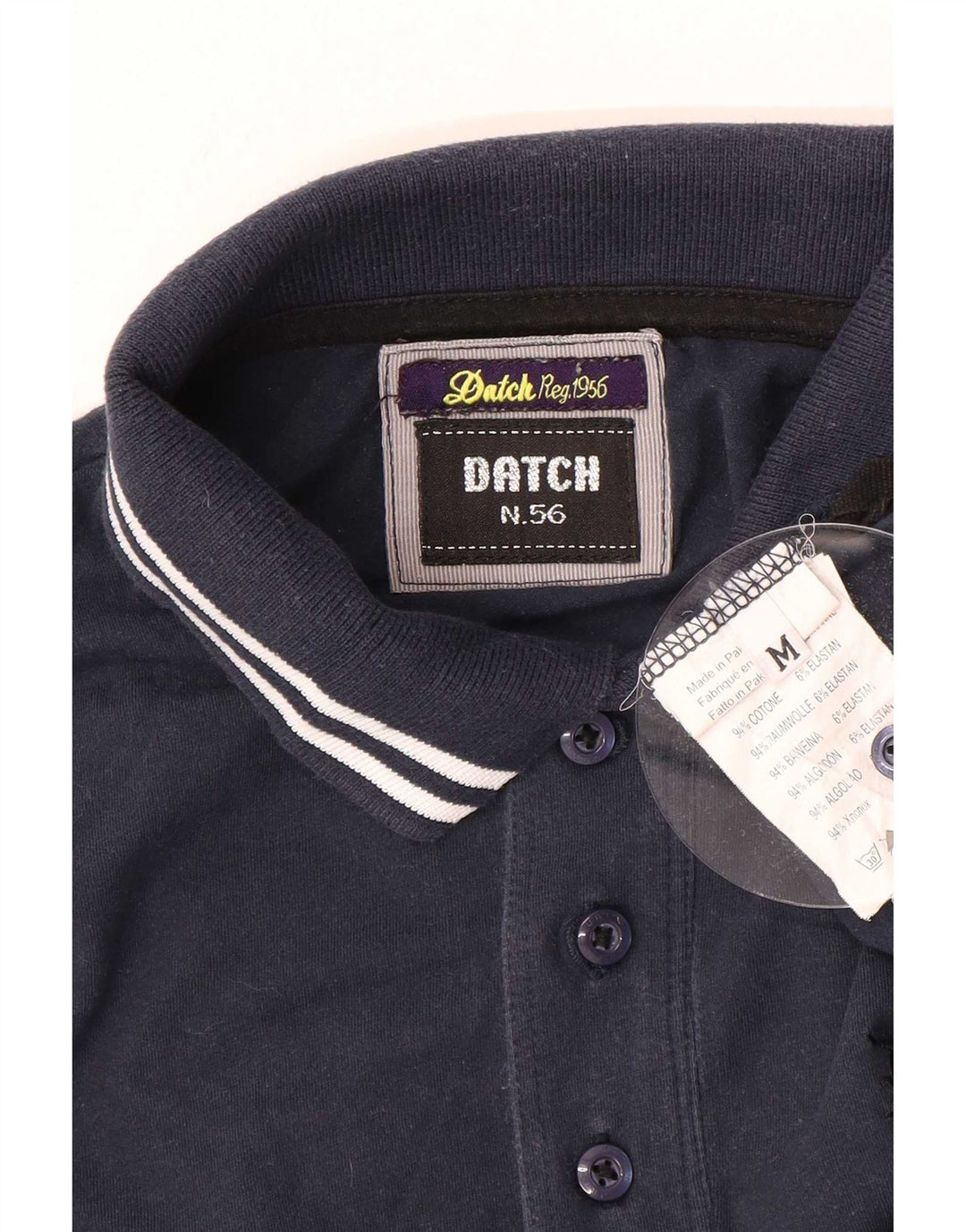 Datch Polo à Manches Longues Homme Bleu Marine Moyen Coton