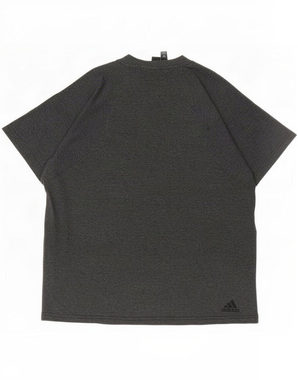 Adidas T-shirt graphique pour femme UK 16/18 Large Gris Polyester