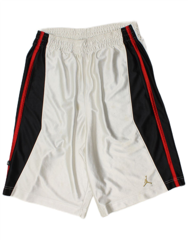 Jordan Short de sport pour homme Petit Blanc Colorblock Polyester