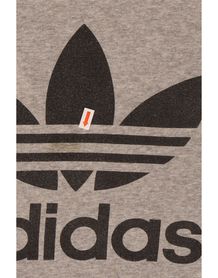 ADIDAS Sweat-shirt graphique pour hommes, grand coton moucheté gris