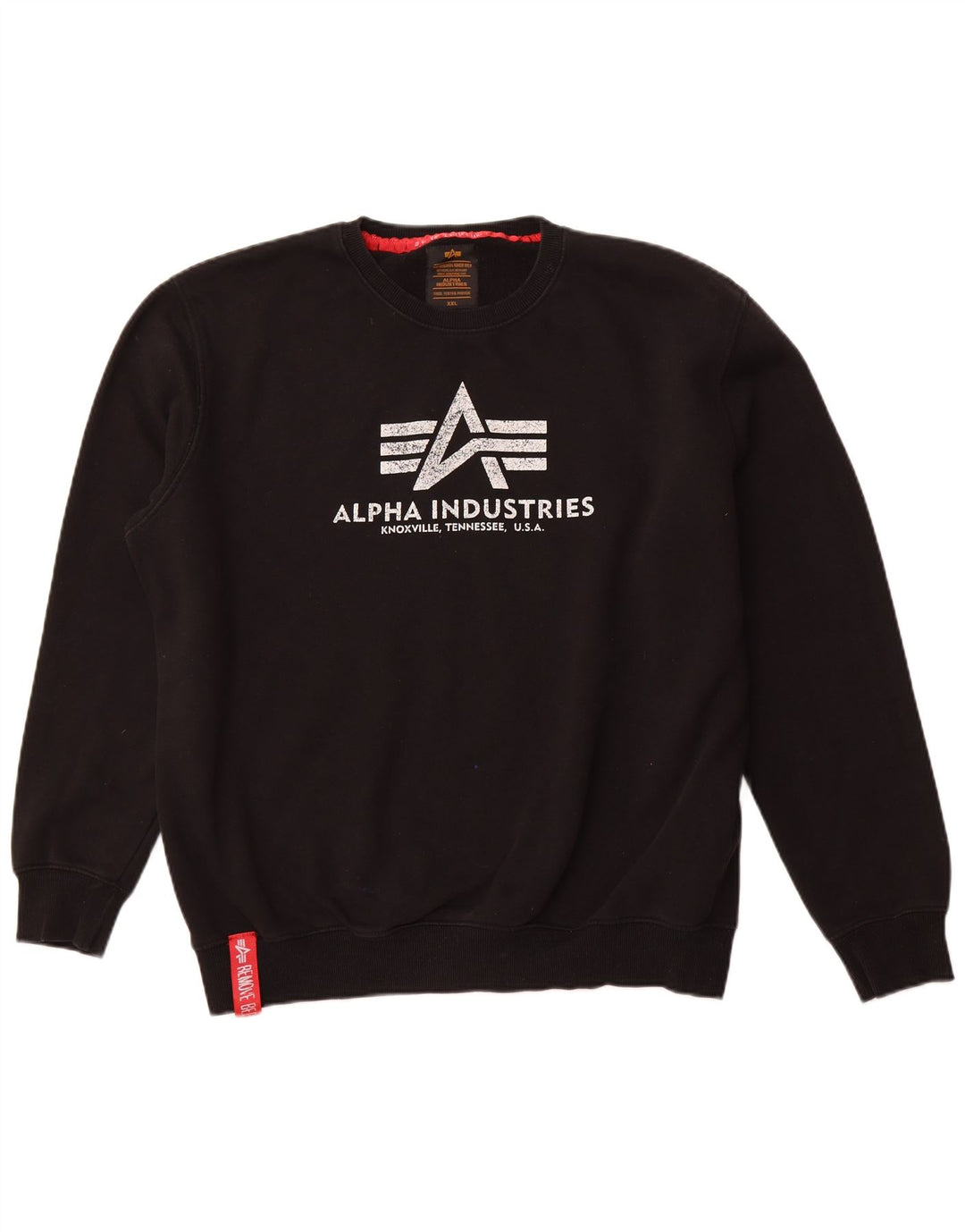 ALPHA INDUSTRIES Sweat-shirt graphique pour homme 2XL en coton noir