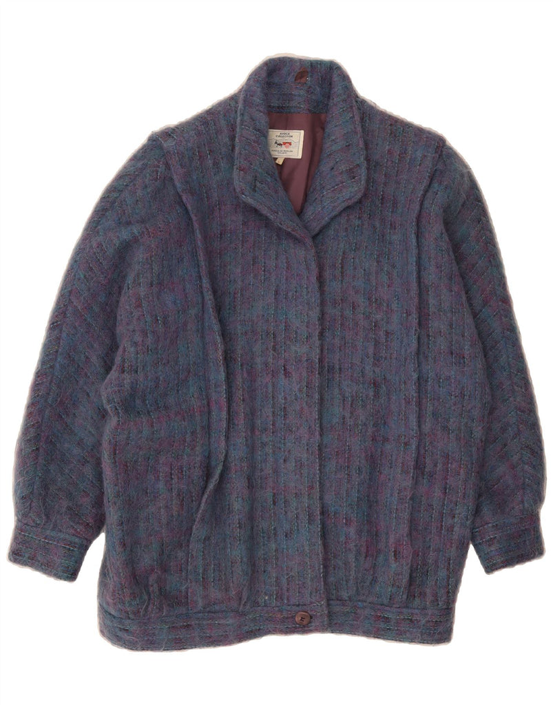 AVOCA Womens Oversized Cardigan Sweater UK 16 Large Purple Wool Vintage Avoca and Second-Hand Avoca from Messina Hembry 